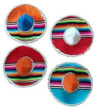 Tesadorz Mexican Mini Serape 6&quot; Fiesta Party Mariachi Sombrero Hat Assortment (P - £16.84 GBP