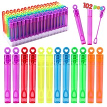 102 Pcs Circle Mini Bubble Wands Bulk With 8 Colors For Kids&#39; Bubble Toy... - $33.99