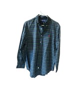 Ralph Lauren Mens Size Medium M Button Up Shirt Top Green Window Pane Lo... - £19.43 GBP