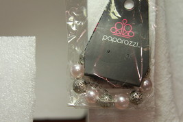Paparazzi Bracelet Kids - Starlet Shimmer (New) Pink And Silver Beads - $3.19