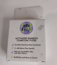 Organic Vegan Bamboo Charcoal Dental Floss 3 x40 m + Stainless steel Con... - £8.26 GBP