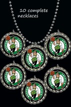 Boston Celtics Bottle Cap Necklaces Basketball party favors lot of 10 ne... - £10.24 GBP