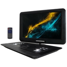 Trexonic 15.4&quot; Portable DVD Player w Warranty &amp; TFT-LCD Swivel Screen Remote SD - £60.05 GBP