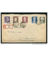 Germany 1949 Cover to USA. Registered Goethe Complete set. Soviet Zone. - £23.27 GBP