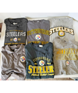 Lot Of 6 Vintage NFL/Lee Pittsburgh Steelers TShirts &amp; Polo 2XL &amp; 3XLT P... - £59.64 GBP