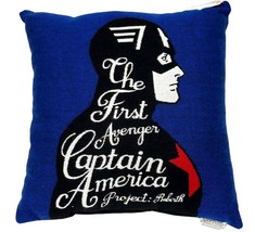 Marvel Captain America Black 20in X 20in Woven Tapestry Decorative Throw Pillow - £15.81 GBP