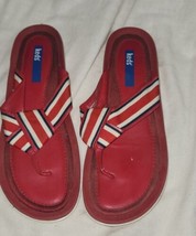 Vintage Keds Size 9 Red Thong Flip Flops Slides Shoe - $9.99