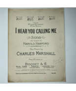 I Hear You Calling Me Vtg Sheet Music Lg Format Harford Marshall Piano 1908 - £9.26 GBP