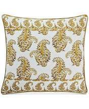 Lacourte 20 x 20 Timara Yellow Embroidered Decorative Pillow - £24.78 GBP
