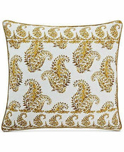 Lacourte 20 x 20 Timara Yellow Embroidered Decorative Pillow - £24.38 GBP