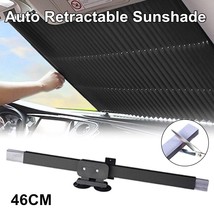 Auto Shade Car Retractable Curtain Front Windshield Sun Visor 46Cm Uv Block Us - £24.48 GBP