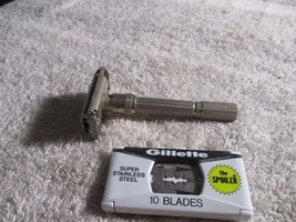 Gillette Slim Adjustable Vintage DE Safety Razor - 1962 H1 working - $59.39