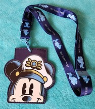 DISNEY CRUISE LINE &quot;BLUE&quot; - CASTAWAY CLUB LANYARD - MICKEY 25th ANNIVERS... - $24.70