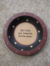 Wood Bowl   32056M-My Life My Family God&#39;s Way - £3.95 GBP