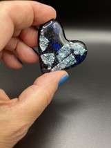 An item in the Pottery & Glass category: Handmade Dichroic Glass Heart Object de Arté Keepsake - “You Are Loved" #59
