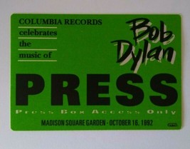 Bob Dylan Backstage Pass Original 1992 Madison Square Garden New York Tom Petty - £13.06 GBP
