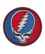 GRATEFUL DEAD IRON ON PATCH 2.8" Steal Your Face Skull Classic Rock Embroidered - $3.25