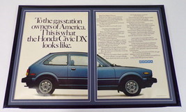 1981 Honda Civic DX 12x18 Framed ORIGINAL Vintage Advertisin​g Display - £46.89 GBP