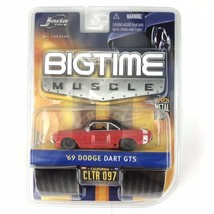 Jada BigTime Muscle 69 1969 Dodge Dart GTS GT Sport Red &amp; Black Die-Cast... - £18.21 GBP