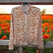 TOMMY BAHAMA Jacket Womens Large zip long sleeve Golf Lightweight orange... - €29,39 EUR