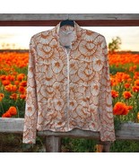 TOMMY BAHAMA Jacket Womens Large zip long sleeve Golf Lightweight orange... - €28,98 EUR