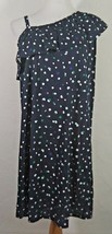 Joe Fresh Womens Dress Size Small Polka Dot Navy Multicolor Popover Bust Ruffle - £11.79 GBP