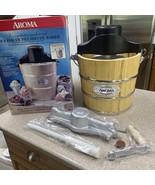 Aroma 4 Qt. Traditional Ice Cream Freezer Maker Hand Crank &amp; Electric AI... - $1,101.63 MXN