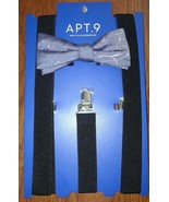 NEW Apt 9 Bow Tie &amp; Suspenders Set Lavender Blue &amp; Black  - FREE SHIPPING - $316.13 MXN