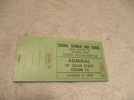 Vintage 1975 Central Catholic High School Toledo Ohio Raffle Tickets 10 book - £19.37 GBP
