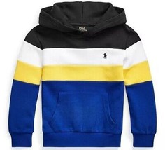 BOY&#39;S POLO PALPH LAUREN DOUBLE KNIT COLORBLOCK HOODIE SWEATSHIRT S/P/CH (8) - $46.56