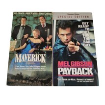 Vtg Mel Gibson VHS Set Maverick &amp; Payback - £6.95 GBP