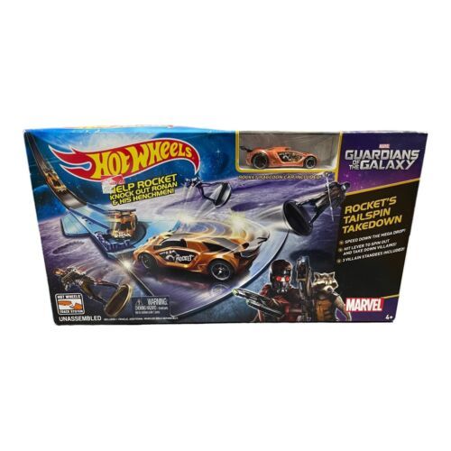 Marvel Hot Wheels Guardians of the Galaxy Rocket's Tailspin Takedown Track Set - $15.29
