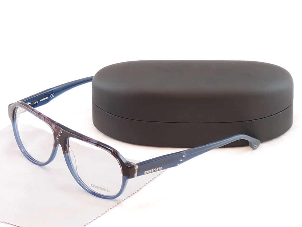 Authentic Diesel Eyeglasses Frame DL5003 050 Plastic Black Blue Top Quality - £104.13 GBP