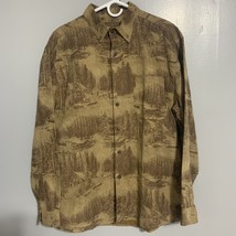 North River Outfitters Men’s Brown Twig Moose Button Up Long Sleeve Size L - $15.84