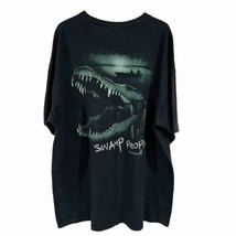 Swamp People Alligator Crocodile Hunter Graphic Shirt Mens 2X Black Green - $16.66