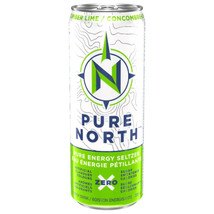 6 Cans of Pure North Cucumber Lime Energy Seltzer Drink 355ml Each Free ... - $37.74