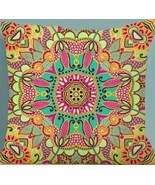 Handcrafted ~ Bohemian Design ~ Multicolored ~ 18&quot; Square ~ Pillow Cover... - $38.36 CAD