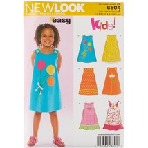 Simplicity U06504A New Look Easy to Sew Sleeveless Girl&#39;s Dress Sewing P... - $16.99