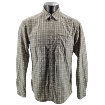 Simms Fishing Shirt Green  Check Long Sleeve Button Down Shirt Men&#39;s Siz... - $30.74