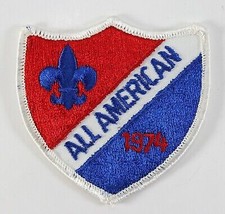 Vintage 1974 All American Red White Blue Shield Boy Scouts BSA Camp Patch - £9.42 GBP