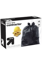 Heavy Duty Contractor Clean Up Trash Bags 2 Mil 45 GALLON / 24 Bags - $17.75
