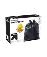Heavy Duty Contractor Clean Up Trash Bags 2 Mil 45 GALLON / 24 Bags - £14.15 GBP