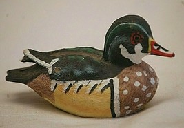 Colorful Duck Bird Small Resin Figurine Curio Cabinet Shelf Decor b - $9.89