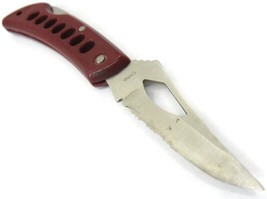 Frost Cutlery Stainless Steel Folding Pocket Knife Red Handle - £7.77 GBP