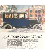 Willys Overland Sedan 1924 Advertisement Lithograph Automobilia Power DWCC1 - $1,096.50 MXN
