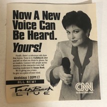 Talk Back Live Vintage Tv Guide Print Ad CNN Susan Rook Tpa25 - £4.57 GBP