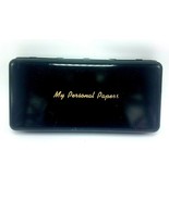 Vtg Metal &amp; Enamel Personal Papers Carrying Case  - £22.40 GBP