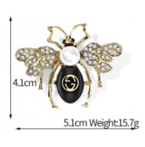 GG Honey Bee Brooch Vintage Look Celebrity Broach Gold Silver Plated Pin GGG - £20.12 GBP