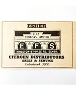 1954 EFS Motors Citreon Distributors Esher Advertisement Automobilia E89F4 - €8,59 EUR