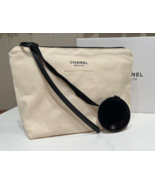 NEW Chanel Beauty Beige Makupe Pouch Cosmetic Bag with Mirror VIP Gift NIB - £40.90 GBP